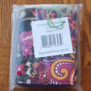Vera Bradley Accordion Card Holder Suzani